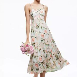 Alice + Olivia Lorelle Godet Skirt Midi Dress | Size: 2